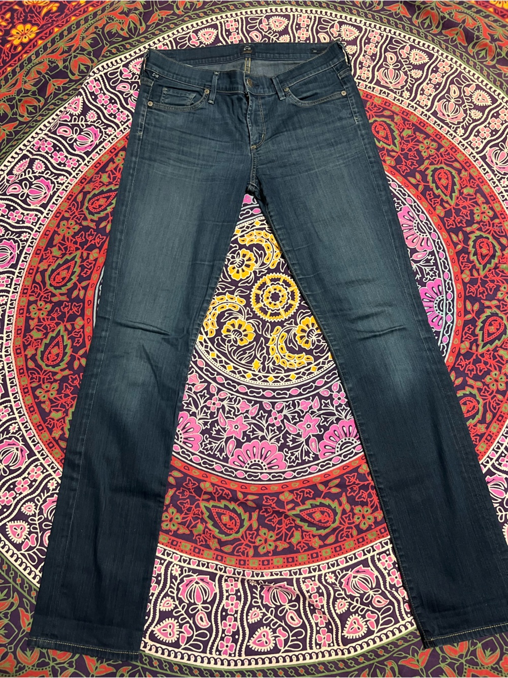 Citizens Of Humanity Dark Blue Straight Leg Jeans